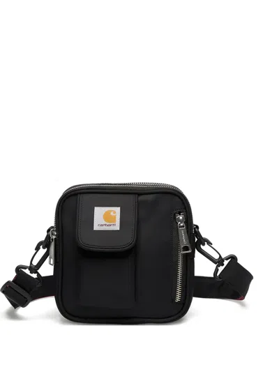 Carhartt Essentials Shoulder Bag Polyester Logo Strap In Black