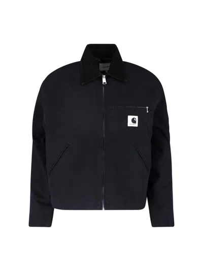 Carhartt Zip Jacket "og Detroit" In Black