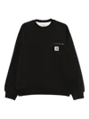 Carhartt Zip-pocket Sweatshirt In Black