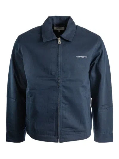 Carhartt Zip-up Cotton Jacket In Blue