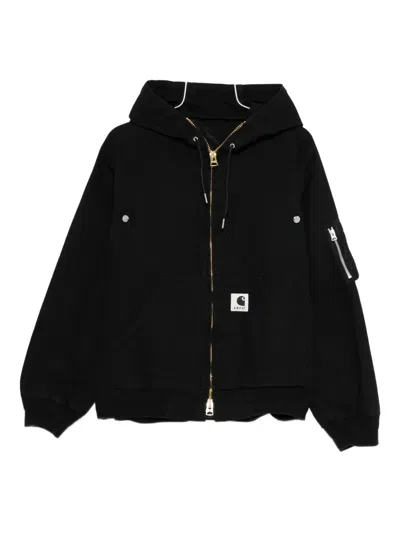 Carhartt Zip-up Hooded Jacket In Black