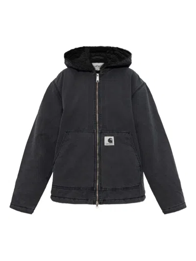 Carhartt Zip-up Hooded Jacket In Black