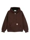 Carhartt Zip-up Hooded Jacket In Brown