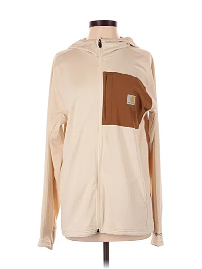 Pre-owned Carhartt Zip Up Hoodie In Ivory