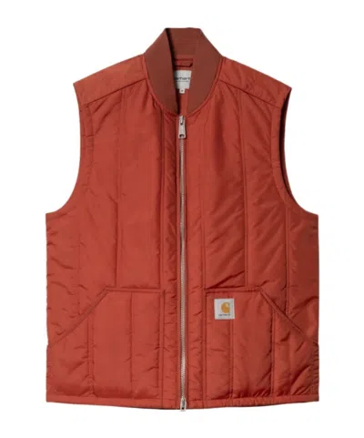 Carhartt Zippered Vest In Brown