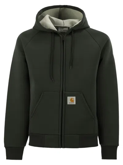 Carhartt Zip-up Hooded Sweatshirt In Green