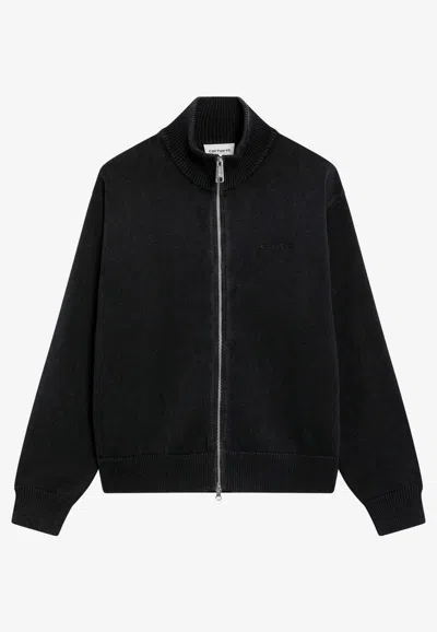 Carhartt Zip-up Knit Cardigan In Black