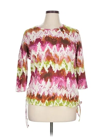 Pre-owned Caribbean Joe 3/4 Sleeve T-shirt In Pink