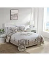 Caribbean Joe 3pc Coastal Quilt Set In Beige