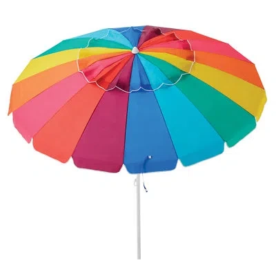 Caribbean Joe 8' Beach Umbrella In Rainbow