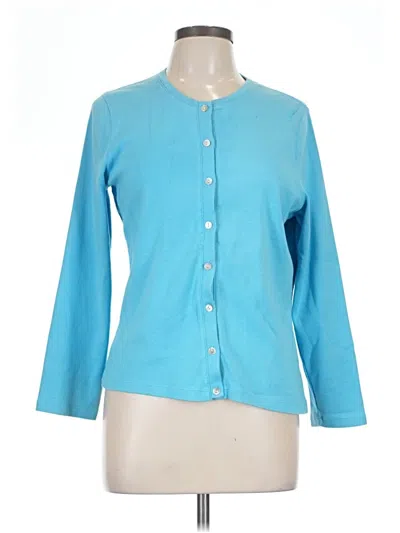 Pre-owned Caribbean Joe Cardigan Sweater In Blue