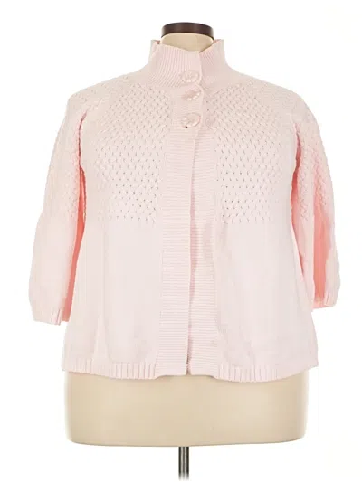 Pre-owned Caribbean Joe Cardigan Sweater In Pink