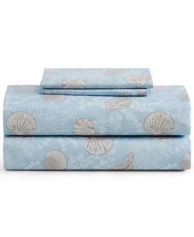 Caribbean Joe Coastal Pattern 4-pc. Sheet Set, King In Blue
