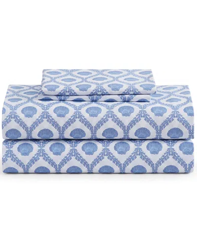 Caribbean Joe Coastal Pattern 4-pc. Sheet Set, King In Blue