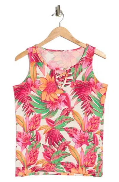 Caribbean Joe Keyhole Tank In Multi