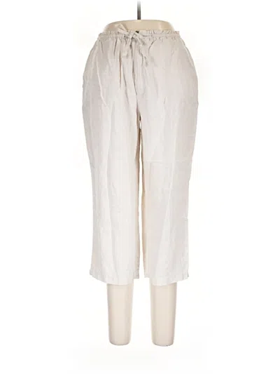 Pre-owned Caribbean Joe Linen Pants In Ivory
