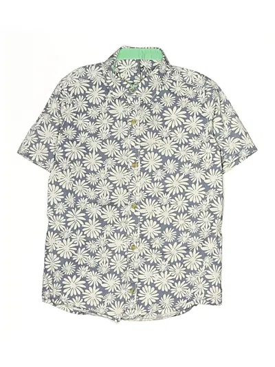 Pre-owned Caribbean Joe Kids' Short Sleeve Button Down Shirt In Blue