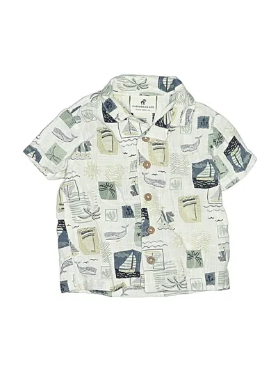 Pre-owned Caribbean Joe Babies' Short Sleeve Button Down Shirt In Green