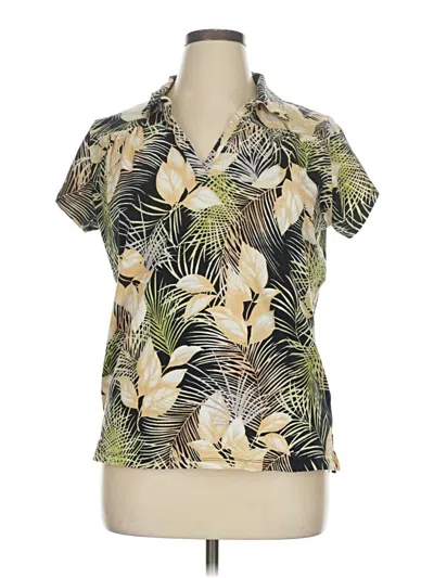 Pre-owned Caribbean Joe Short Sleeve Polo Shirt In Gold