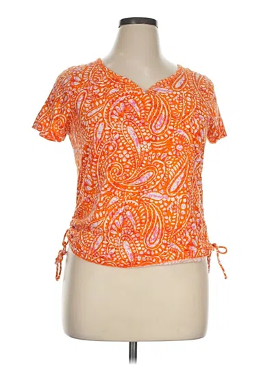 Pre-owned Caribbean Joe Short Sleeve T-shirt In Orange
