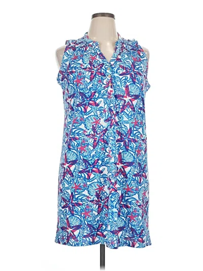 Pre-owned Caribbean Joe Sleeveless Blouse In Blue