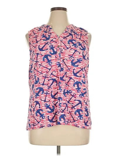Pre-owned Caribbean Joe Sleeveless Blouse In Pink