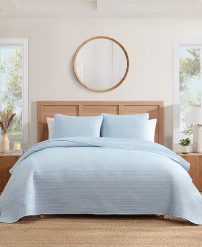 Caribbean Joe Stone Washed 3-pc. Quilt Set, Full/queen In Blue