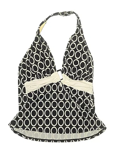 Pre-owned Caribbean Joe Swimsuit Top Black Swimwear