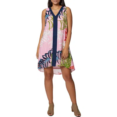 Caribbean Joe Womens Crinkle Hi-low Mini Dress In Brown