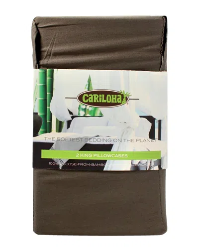 Cariloha 400 Thread Count Resort Bamboo 2pc Pillowcase Set In Brown
