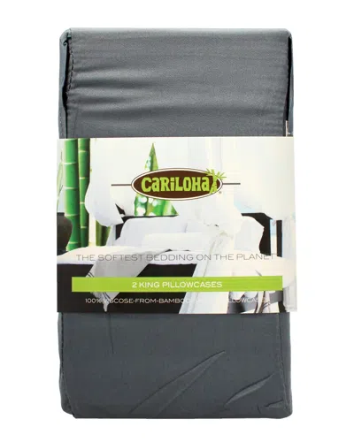 Cariloha 400 Thread Count Resort Bamboo 2pc Pillowcase Set In Gray
