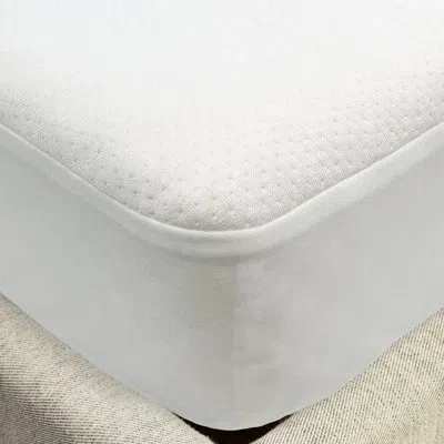 Cariloha Luxurious Aloha Soft Mattress Protector | White | 100% Waterproof Top | Deep Pocket Design | Corner 
