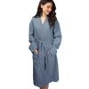 Cariloha Waffle Knit Bath Robe | White | Unisex, Small/medium | In Blue
