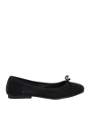 Carina Woman Ballet Flats Black Size 6 Leather In Black