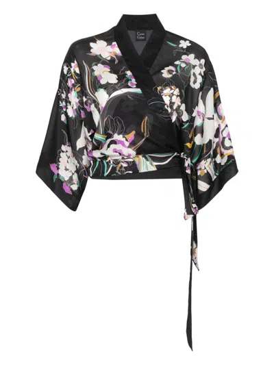 Carine Gilson Cachecoeur Silk Blouse In Black
