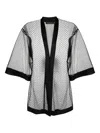 Carine Gilson Calais-caudry Lace Sheer Robe In Black