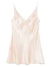 Carine Gilson Calais Caudry-lace Silk Nightdress In Neutrals