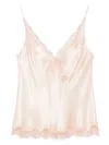 Carine Gilson Caudry-lace Silk Camisole In Pink