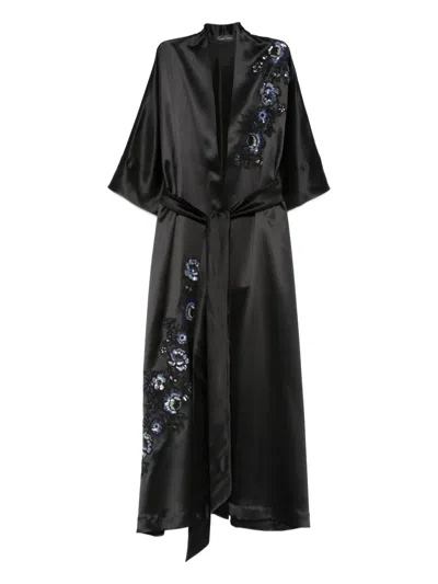 Carine Gilson Embroidered Robe In Black