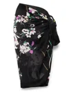 Carine Gilson Floral-print Silk Pareo In Black
