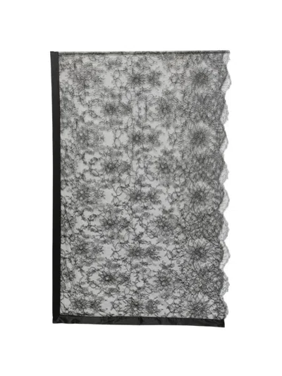 Carine Gilson Floral-lace Stole In Black