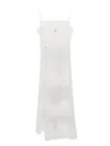 Carine Gilson Lace-appliqué Sheer Maxi Dress In White
