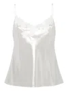 Carine Gilson Lace-detail Lurex Camisole In Silver