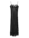 Carine Gilson Lace-detail Organza Nightdress In Black