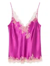 Carine Gilson Lace-detailed Camisole In Purple