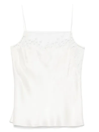 Carine Gilson Lace-detailed Pyjama Top In White