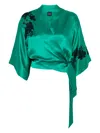 Carine Gilson Lace-detailed Shirt In Green