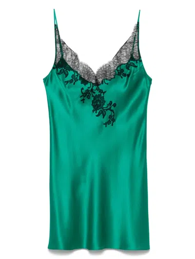 CARINE GILSON LACE-DETAILED SLIP DRESS