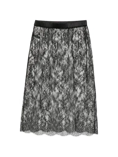 Carine Gilson Lace Skirt In Black