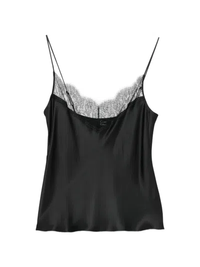 Carine Gilson Lace-trim Camisole In Black